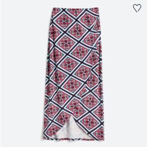 StitchFix Red and Navy Pixley high-low maxi skirt